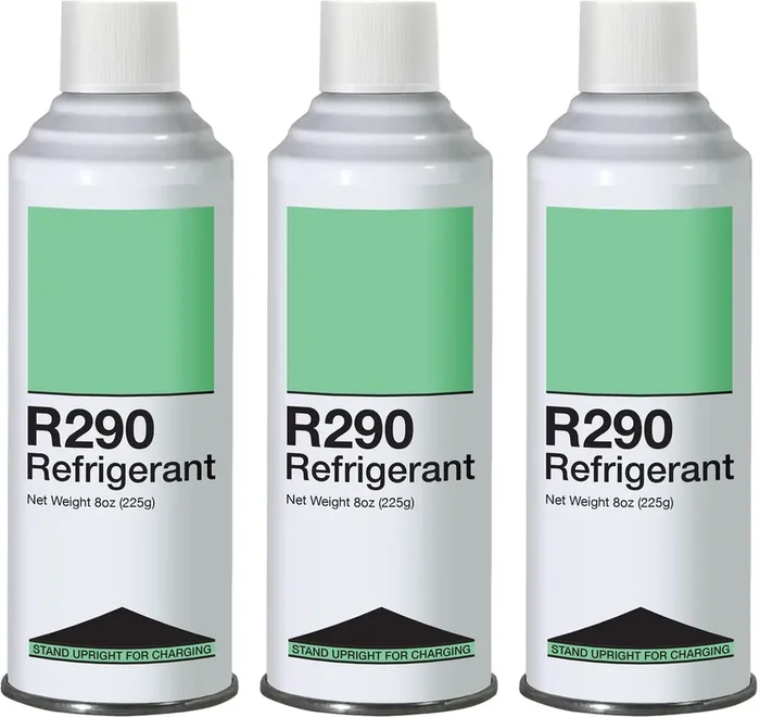 Leak Saver R290 Refrigerant 3-Pack – 8Oz Upright Charging Self Sealing Can – Can Stand Upright While Charging – Made In The Usa