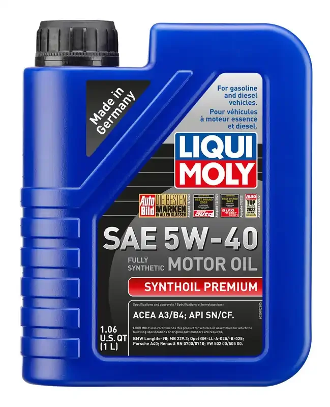 Liqui Moly Synthoil Premium Sae 5W-40 1 L Fully Synthetic Engine Oil Sku 2040