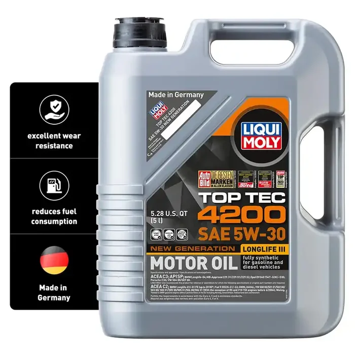 Liqui Moly Top Tec 4200 Sae 5W-30 New Generation 5 L Fully Synthetic Engine Oil Sku 2011