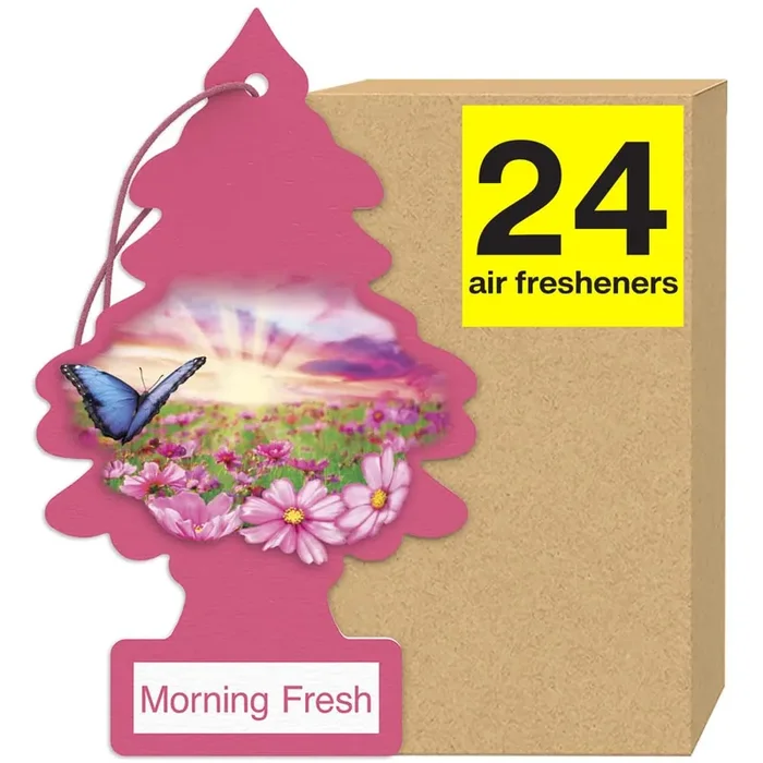 Little Trees Air Fresheners Car Air Freshener. Hanging Tree Provides Long Lasting Scent For Auto Or Home. Morning Fresh, 24 Air