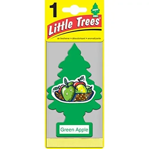 Little Trees Car Air Freshener Hanging Paper Tree For Home Or Car Green Apple Pack Of 3