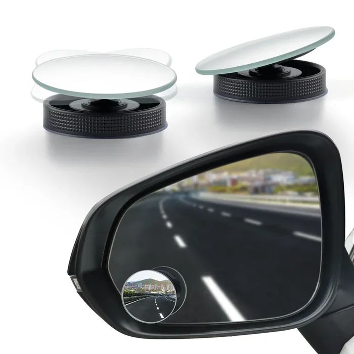 Livtee Blind Spot Car Mirror, 2‘‘ Round Hd Glass Frameless Convex Side Mirror Blindspot, Reusable 360 Wide Angle Rear View Car M