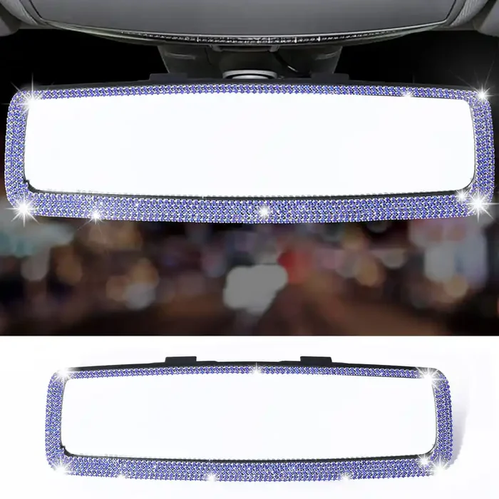 Livtee Bling Car Rearview Mirror, Car Bling Decorations Rear View Mirror With Hd Glass, Bling Car Interior Accessories For Women