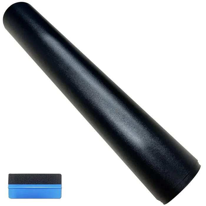 Lzlrun Frosted Matte Black Vinyl Wrap Roll Air Release Sticker Sheet Film Diy Decal Car Auto Vehicle Morotcycle Self Adhesive – 1Ft X 3.5Ft