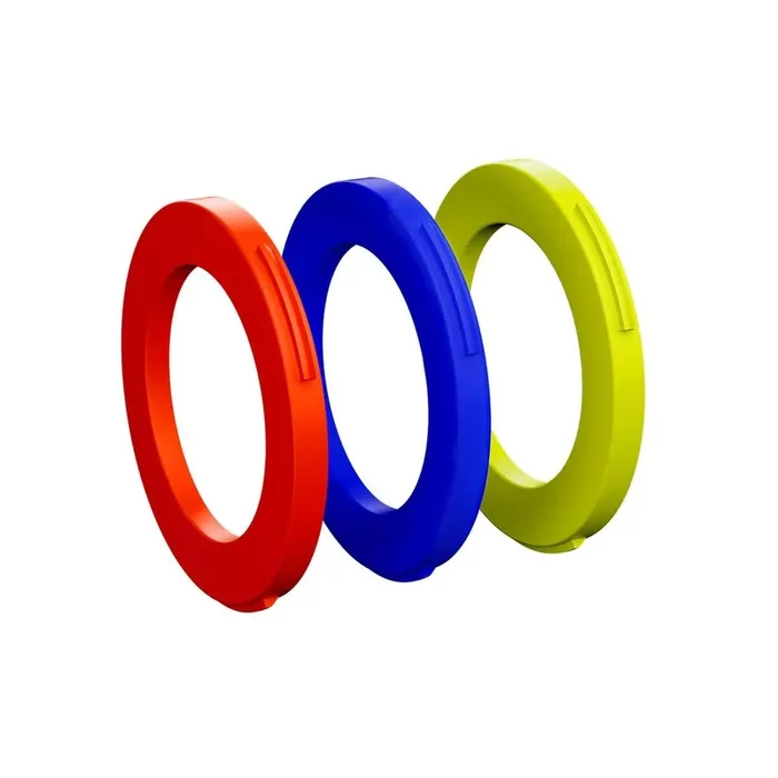 Magura Brake Caliper Bezel Kit, 12 Pieces, Blue/Neon Red/Neon Yellow, One Size