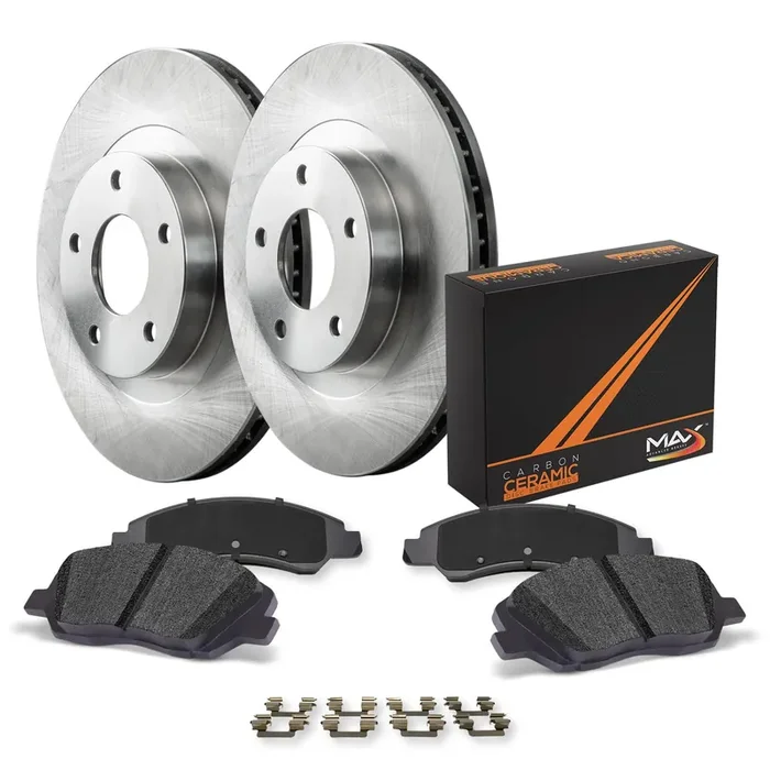 Max Advanced Brakes Rear Brake Kit For 2010 2011 2012 2013 Kia Forte 2012 2013 Kia Forte5 2010-2013 Forte Koup Replacement Premium Oe Disc Brake Rotors And Ceramic Brake Pads
