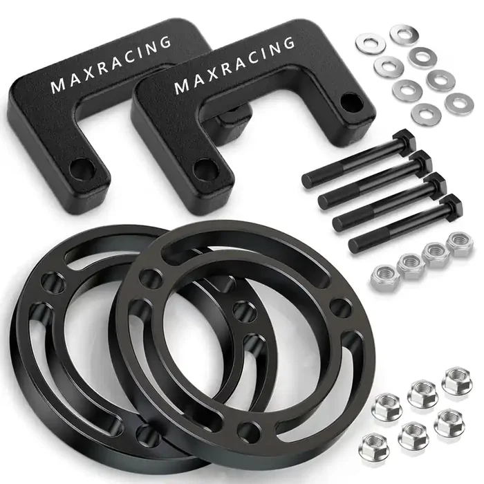 Maxracing 3‘‘ Front Leveling Kit Upper+Lower Strut Lift Spacers Compatible With 2007-2024 Chevy Silverado Avalanche Suburban Tah