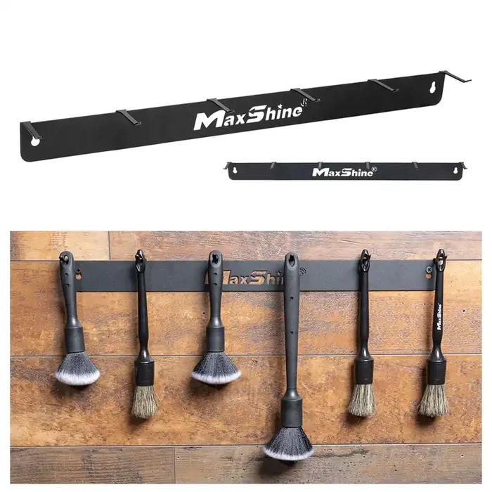 Maxshine Universal Detailing Brush Hanger – 6 Organizer Hooks, Auto Detailing Supplies W/Simple & Lightweight Design, Easy Wall