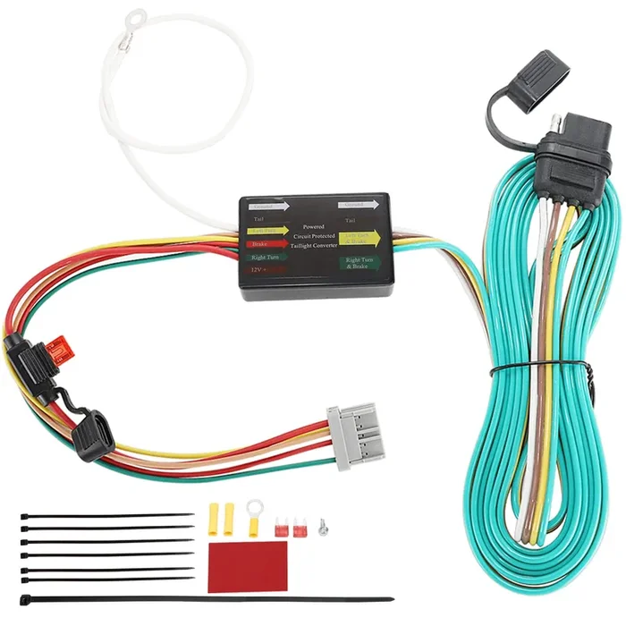 Mecmo Trailer Wiring Harness For 2005-2010 Honda Odyssey 4-Way Flat Hitch Wire Trailer Light Hook Up, Plug-In Simple T-Connector