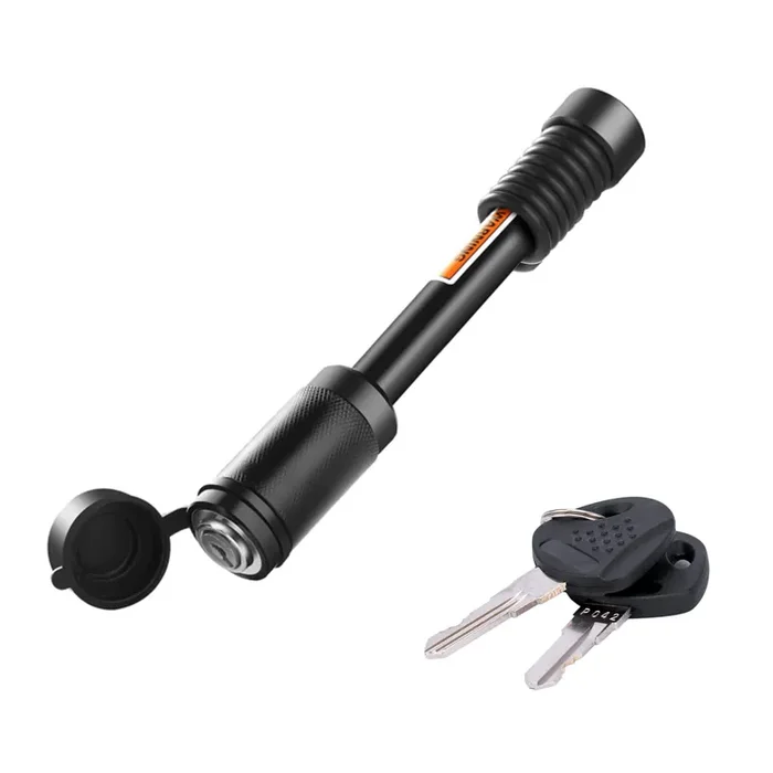 Meta Hardware Trailer Hitch Locks, Hitch Lock With 5/8‘‘ Dia 4 Long Pin Fits Class Iii Iv V 2‘‘ 2-1/2‘‘, 3‘‘ & 3-1/2‘‘ Hitches,