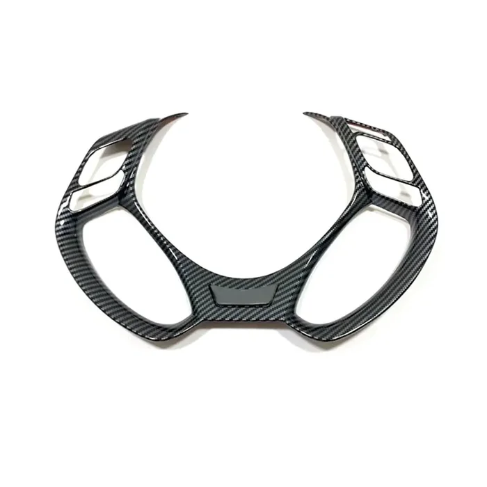 Microck Steering Wheel Cover Trim For Toyota C-Hr 2017 2018 2019 2020 2021, Abs Carbon Fiber, 1Pc