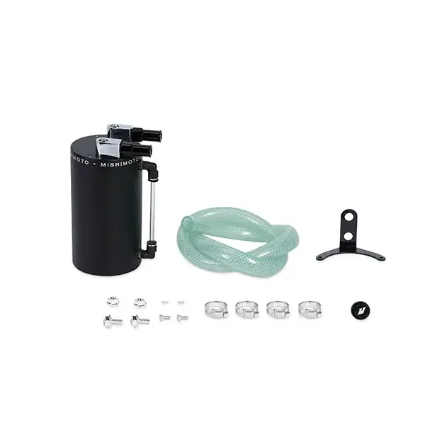 Mishimoto Aluminum Oil Catch Can – Large Wrinkle Black MMOCC-LAWBK