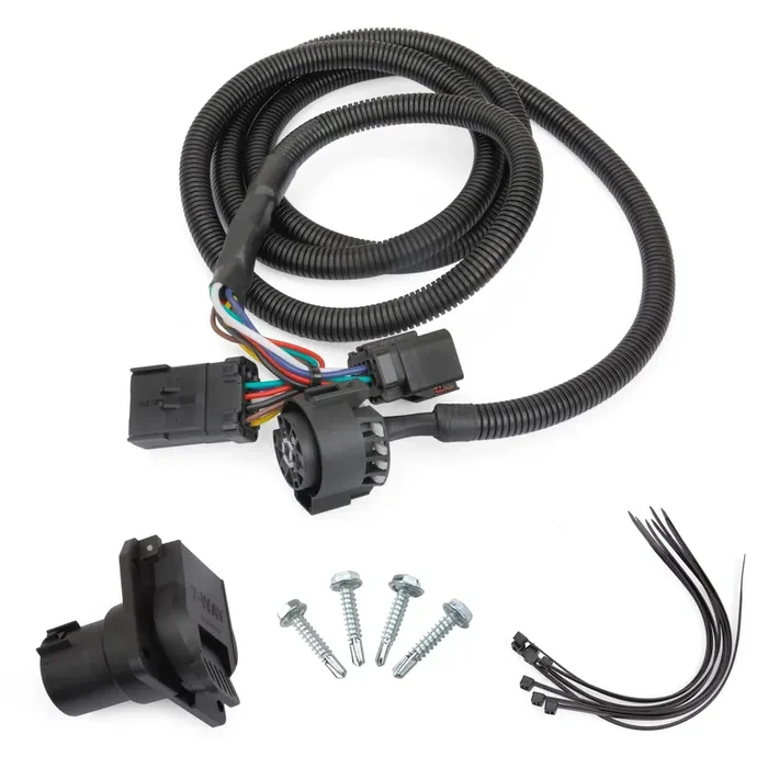 Mitzone 7-Foot 7-Pin Truck Bed Trailer Wiring Plug Harness Extension Compatible With 1995-2009 Dodge Ram 1500 2500 3500, 1995-20