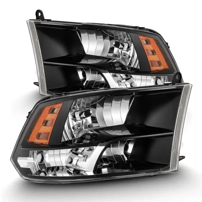 Modifystreet Polished Black 09-18 Ram 1500/10-18 Ram 2500/3500 Dual/Quad Crystal Headlights Left/Right Assembly