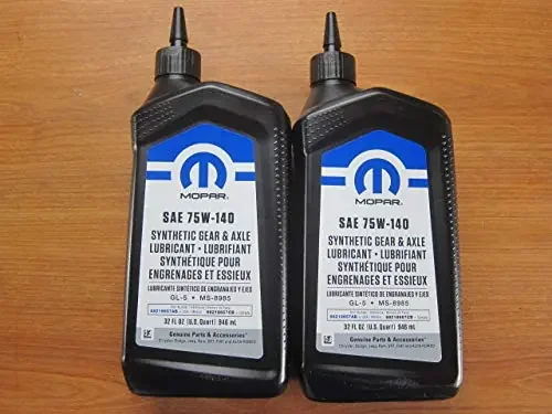 Mopar SAE 75W-140 Synthetic Gear & Axle Lubricant – 2 Quarts – OEM Quality for Optimal Performance