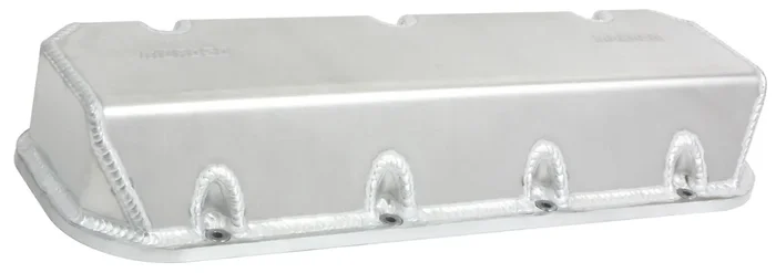 Moroso 68350 Fabricated Aluminum Billet Rail Valve Cover (BBC/Symmetrical-Port Bowtie, Tall)