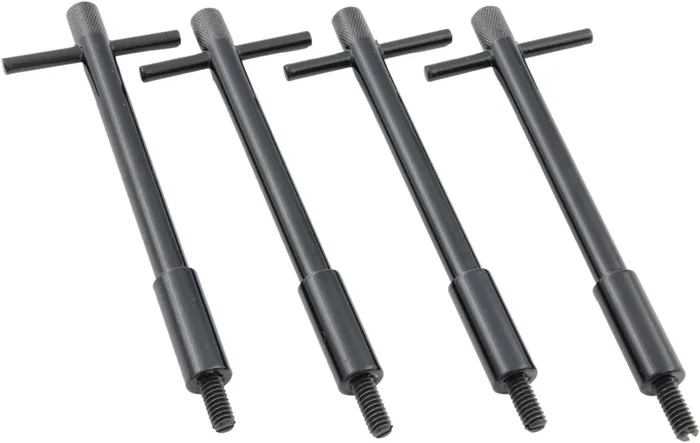 Moroso 68603 Extra Long Black Powder-Coated Aluminum Valve Cover Wing Nuts (SBC, 4pk)