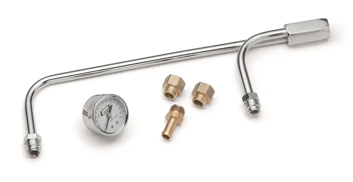 Mr. Gasket 1576 FUEL LINE,CHRM W/GAUGE 9-5/8