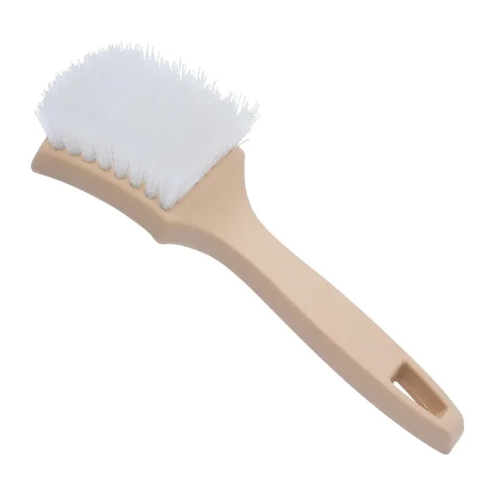 Nanoskin 8.5 Inch Multi-Purpose White Nylon Utility Scrub Brush – Ideal For Automotive Detailing, White Sidewall Tire Cleaning,