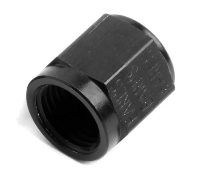 NOS 17554NOS AN4 – 1/4 TUBE NUT, BLACK, ALUMINUM