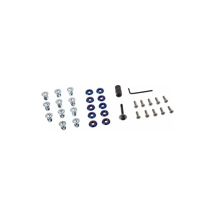 NRG Innovations Fender Washer Kit Titanium Series M6 Size (Fits 10mm Bolts) – Rivets for Plastic FW-300TS