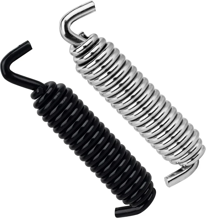 Nthreeauto 2Pcs Motorcycle Kickstand Jiffy Stand Spring Compatible With Harley Dyna Sportster 883 Road Electra Glide Softail Touring (Chrome+Black)