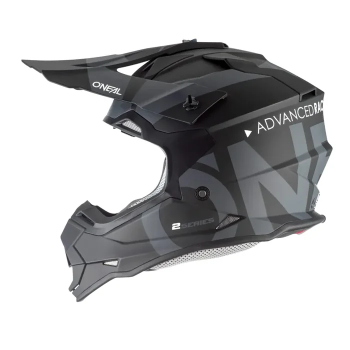 O‘Neal 0200-S14 2Series Adult Helmet, Slick (Black/Gray, Lg)