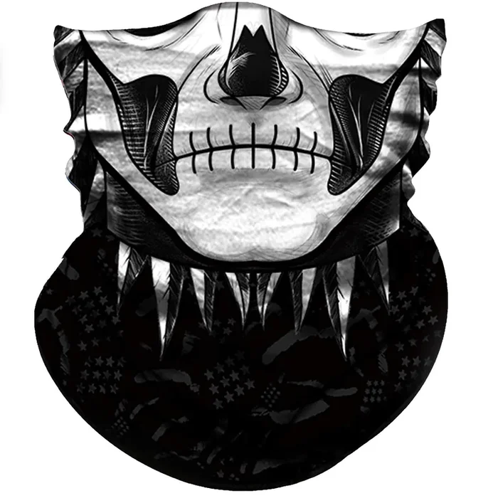 Obacle Motorcycle Face Mask Sun Uv Dust Wind Protection Durable Tube Mask Seamless Bandana Skeleton Face Mask For Men Women Bike