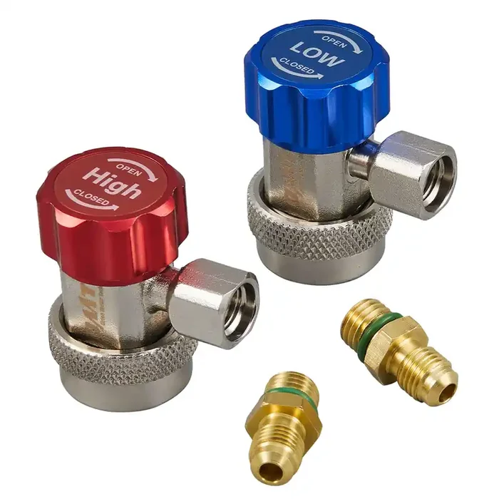 Omt R134A Quick Coupler Adapter, Adjustable R134A Adapters And Ac Hose Fittings, Hp And Lp Connectors For R134A Car Ac System Ev