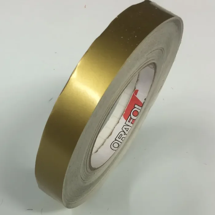 Oracal Vinyl Striping Tape 651 – Pinstripes, Decals, Stickers, Striping – 3 Inch X 150Ft. Roll – Gold