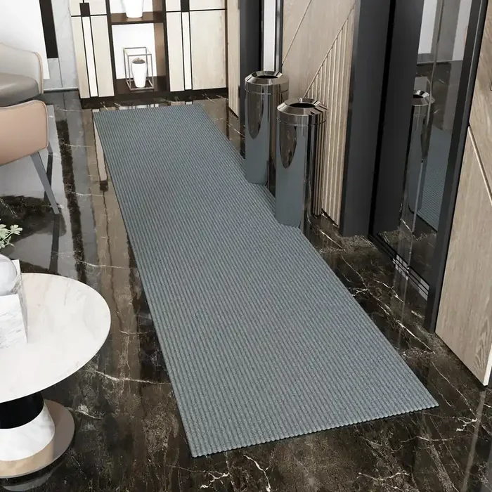Ottomanson Solid Design Non-Slip Rubberback 3X31 Indoor/Outdoor Runner Rug For Hallway, Kitchen, Living Room, Garage, Patio, 2‘7