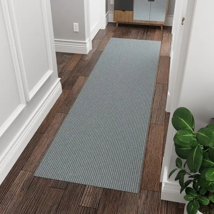 Ottomanson Solid Design Non-Slip Rubberback 3X8 Indoor/Outdoor Runner Rug For Hallway, Kitchen, Living Room, Garage, Patio, 2‘7‘