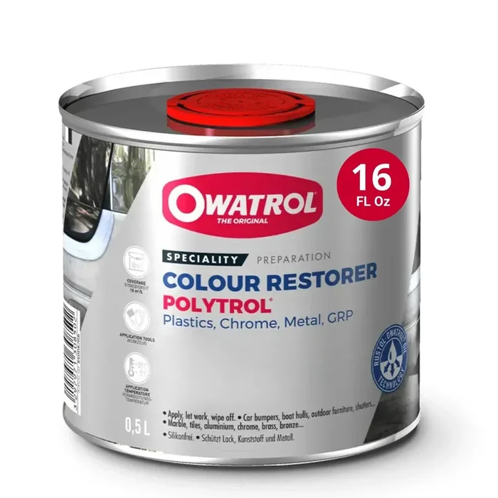 OWATROL Color Restorer for Cars, 0.54 US Quart – Transparent Penetrating Oil for Bumpers, Chrome & Plastic Restoration