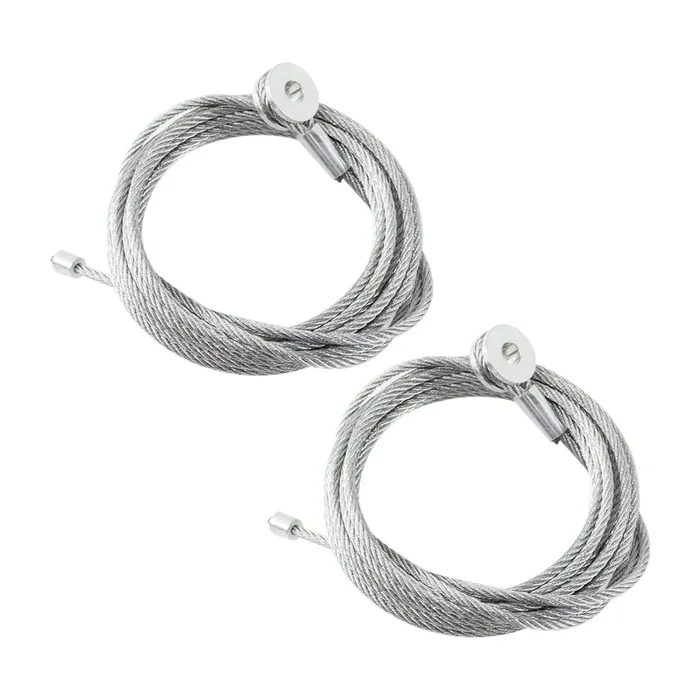 Pair (2) Enclosed Cargo Trailer Ramp Door Cable Replacement Kit Cables 150 Inch,Replacement For Cab1-8Cb150