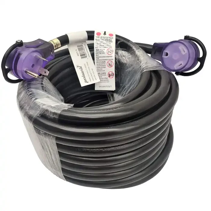 Parkworld Rv 30A Extension Cord Nema Tt-30 With Handle, Camper 30Amp Tt-30P To Tt-30R (50 Feet)