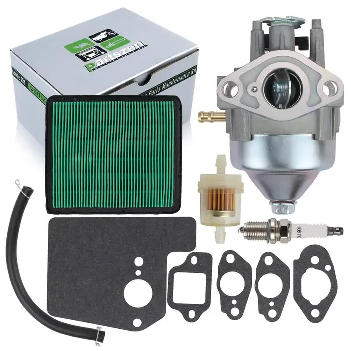 Partszen Carburetor Assembly 16100-Z8B-911 H-Onda Gcv140 Gcv160 Gcv190 Gc140 Gc160 Gc190 Push Pull Chock Carburetor With Fuel Line Kit Air Filter Spark Plug