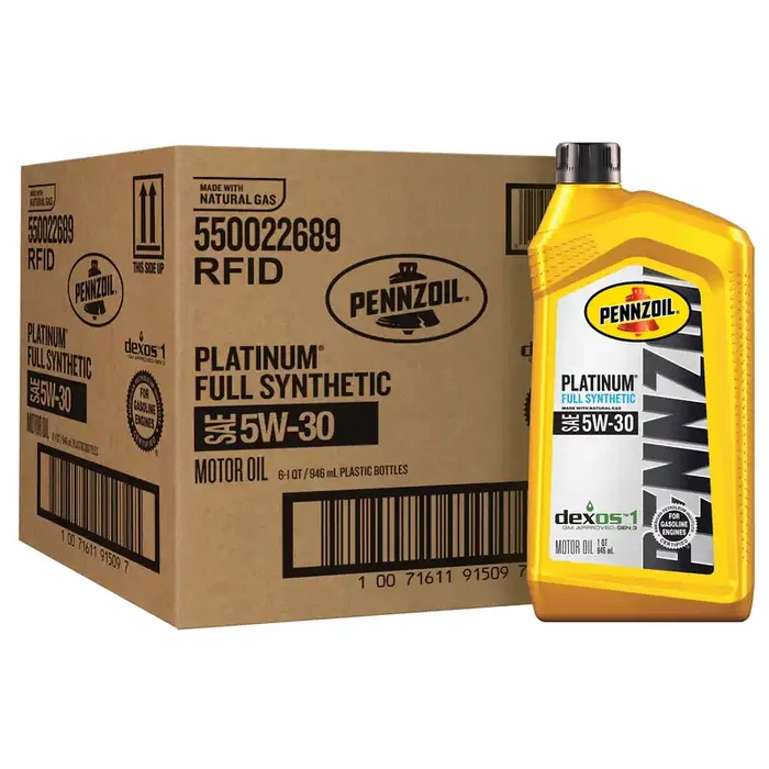 Pennzoil Platinum Full Synthetic 5W-30 Motor Oil (1-Quart, Case Of 6)