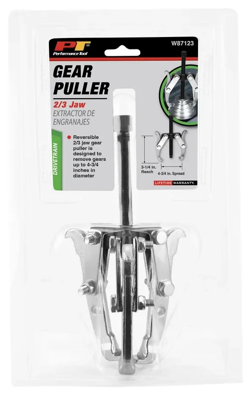 Performance Tool W87123 3-1/4-Inch Reach X 4-3/4-Inch Spread 2-Jaw Gear Puller