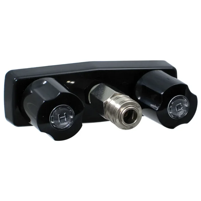 Phoenix Faucets By Valterra Pf213790 Plastic Dual Handle 3-3/8‘‘ Faucet With Quick Connect – Black