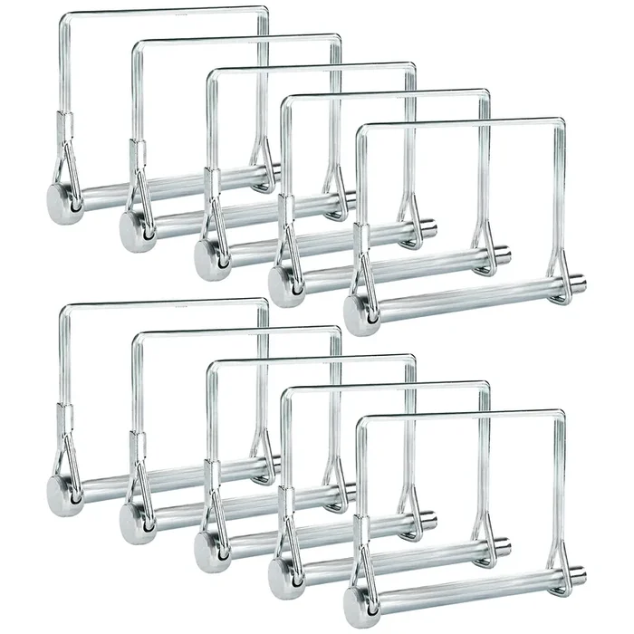 Pinailer Pack Of 10 Square Trailer Pin 2-3/4‘‘X1/4‘‘ (L X W) – Shaft Locking Coupler Pin For Heavy Duty Farm Trailers Wagons Tow