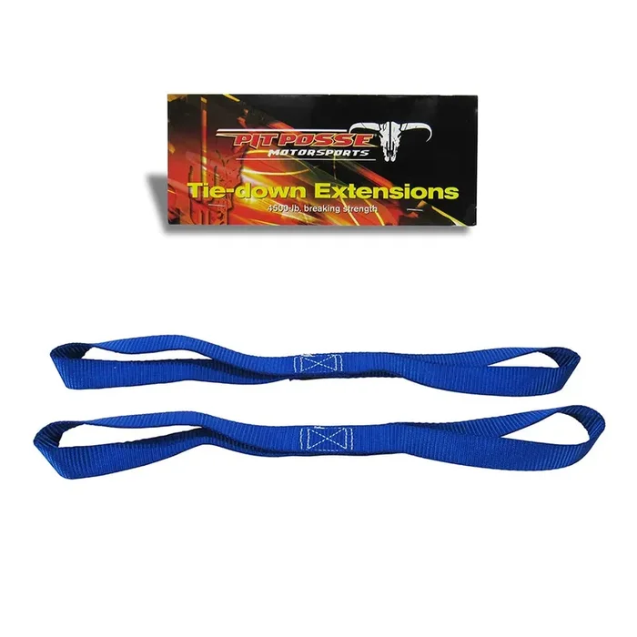 Pit Posse Soft Loop Tie Down Straps – 18‘‘ Nylon Loops Straps Extension – Secure Your Motorcycle/Atv/Dirt Bike/Kayak – 4,500 Lbs
