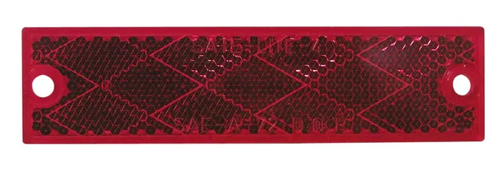 Pm V487R Red Rectangular Reflector 2 Count