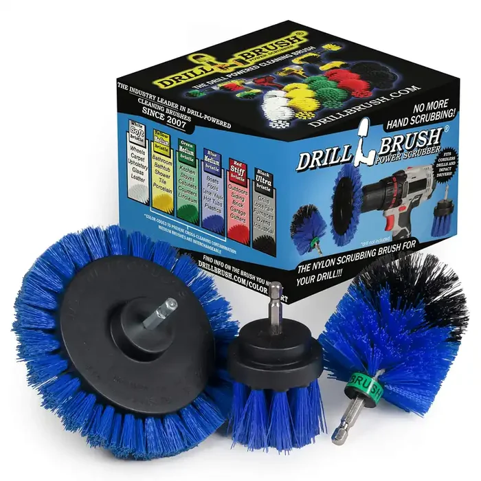 Pool Grout Cleaning Brush Kit – Professional Pool Accessories – Boat Cleaning Supplies – Boat Deck Cleaning Brush Set – Tank Cle