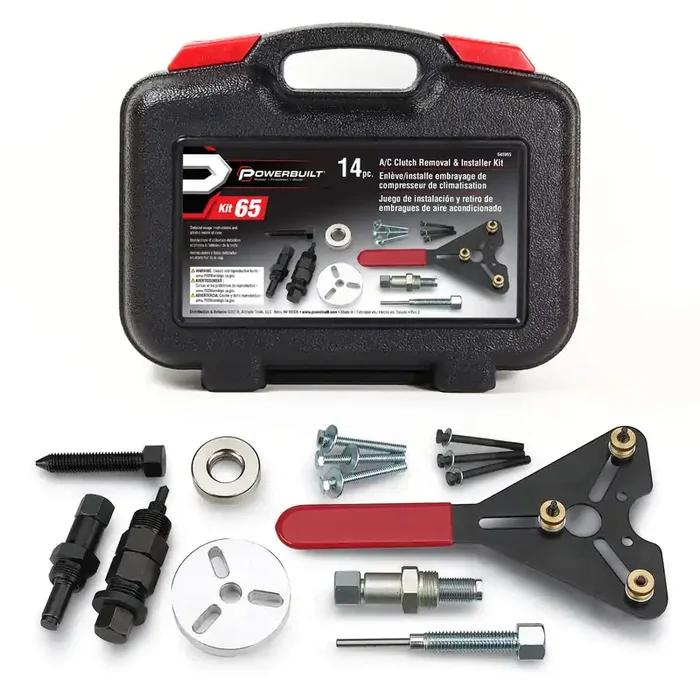 Powerbuilt Air Conditioning Clutch Remove And Install Tool Kit, Ac Compressor Clutches Remover And Installer, Holding Tools, Sto