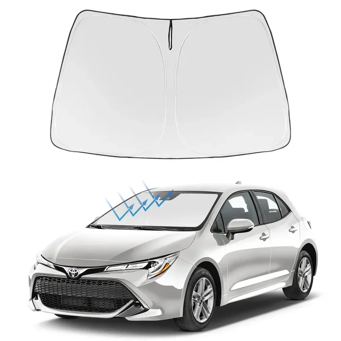 Proadsy 2025 Upgrade Front Windshield Sunshade Foldable Sun Shade Protector Custom Fit 2019-2024 2025 Toyota Corolla Se Xse L Le Xle Hybrid Sedan Accessories