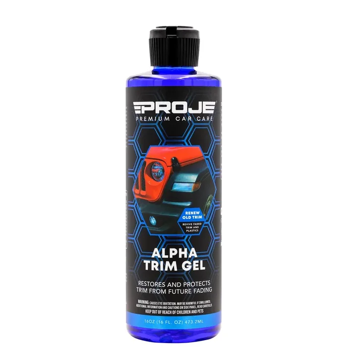 Proje‘ Alpha Trim Gel – Plastic Restorer – Easy To Use Trim Coat For Cars – Restores Original Appearance – Long Lasting Shine –