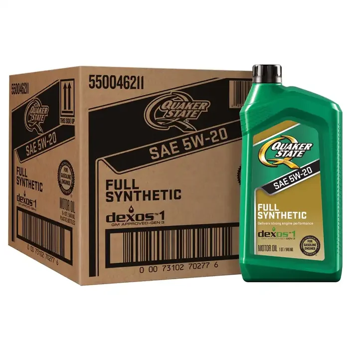 Quaker State Full Synthetic 5W-20 Motor Oil, 1 Quart (6 Pack)