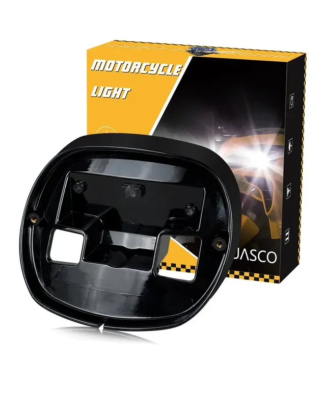 Quasco Black Tail Light Base Plate, Taillight Baseplate Compatible With Harley Sportster Dyna Road King Electra Glide Ultra Classic Heritage Softail, Replacement For 68296-99A