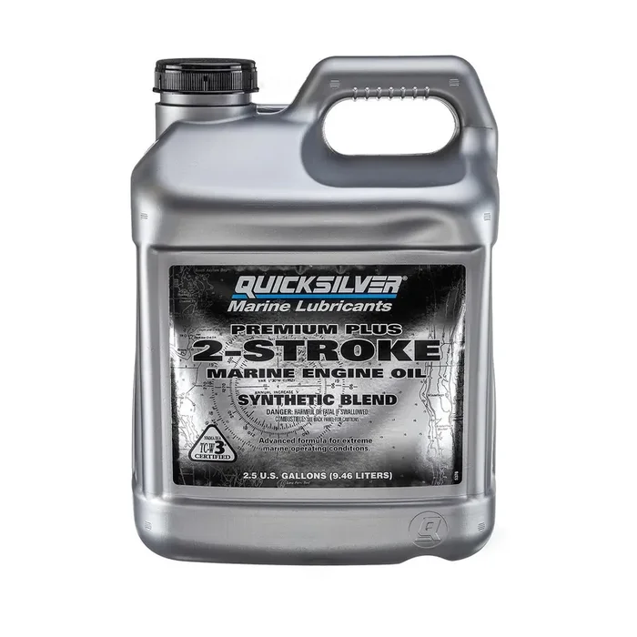 Quicksilver Premium Plus 2-Stroke Marine Engine Oil – Outboards, Pwc – 2.5 Gallon