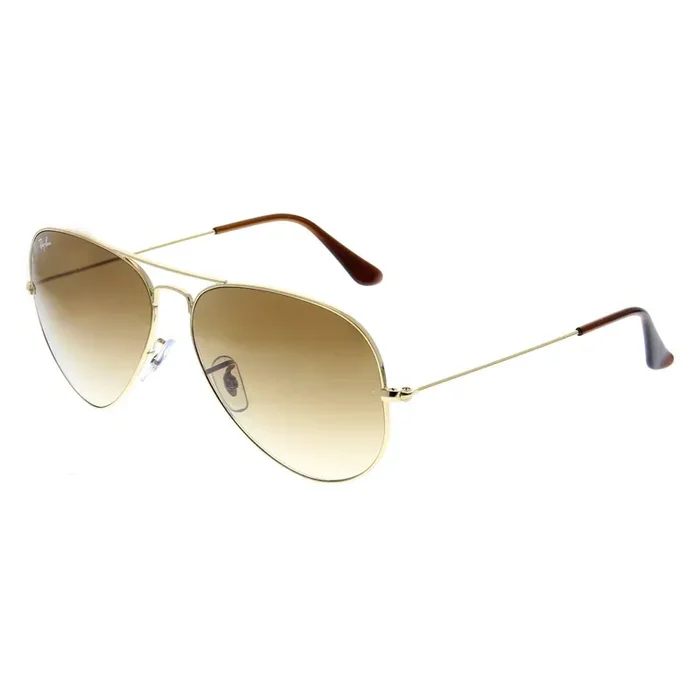 Ray-Ban Rb3025 Classic Aviator Sunglasses, Gold/Clear Gradient Brown, 58 Mm